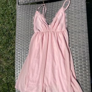 Pastel pink babydoll dress